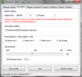 PES 2011 Gameplay Patch & Tool v0.7.7 physic mode