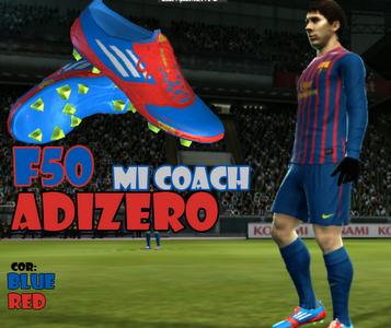 PES 2012 F50 Adizero miCoach Boots - Blue, Red PES 2012 F50 Adizero miCoach Boots - Blue, Red