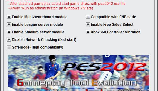 PES 2012 Gameplay tool v6.0.2 Full Released PES 2012 Gameplay tool v6.0.2 Full Released