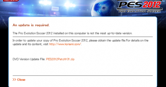 PES 2012 Konami Official Update 1.0