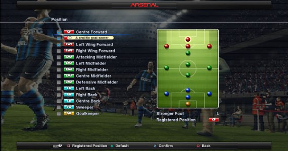 PES 2012 Style 3 Position
