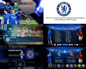 PES 2013 ALL MOD menu icon visuals graphic and background “CHELSEA” by Jazztc