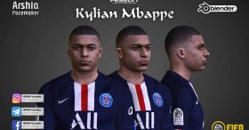 PES 2017 Kylian Mbappe Face v2 by Arshia Facemaker