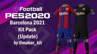 Download Barcelona FC 2021 Kit Pack Update For PES 20