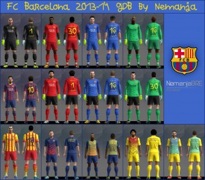 PES 2013 FC Barcelona 2013-14 Kitset
