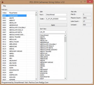 PES 2014 Callnames String Editor v1.0
