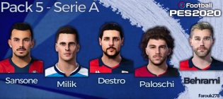 Download Serie A Facepack 5 For PES2020