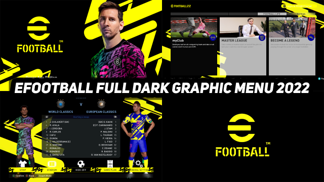 eFootball Dark Menu 2022 For PES 2017